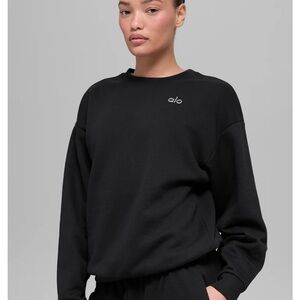 ALO Yoga Classic Black Crewneck Sweatshirt